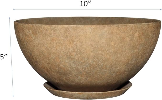 Classic Home and Garden Premiere Collection Planter, Rosie 10", Earth