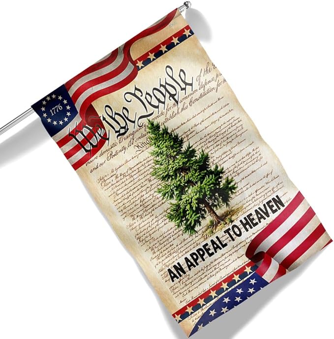 FLAGWIX American Flag - We The People Betsy Ross 1776 An Appeal To Heaven Pine Tree Flag TPT1923F, House Flag (29.5" x 39.5") - USA Flags Premium Polyester - Decorative Indoor Outdoor Flag