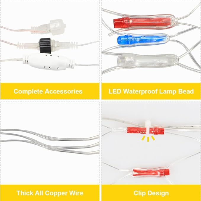 American Flag Lights, 243 LEDs Red White and Blue Lights Half Fan Flag Light, Waterproof US Flag Lights for Yard Garden, Festival, Holiday, 4th of July Independence Day Decorations