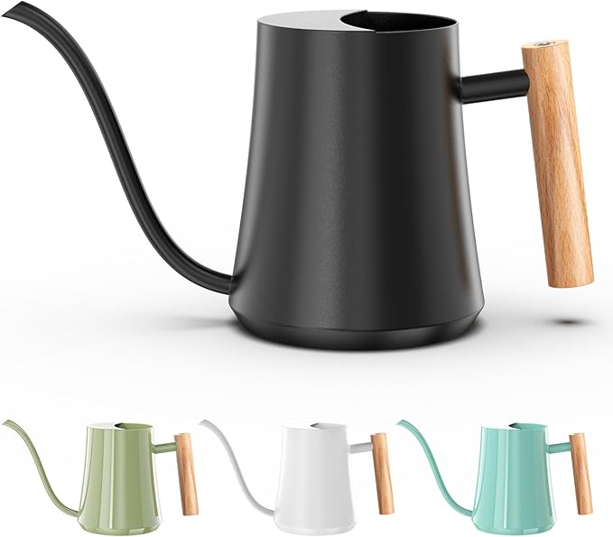 Green Moon Water Can Indoor Plant Black 35oz with Long Spout Mini Water Can Indoor Metal Watering Can Pot for Indoor House Plant Bonsai Outdoor Garden Flowers Modern Decorative