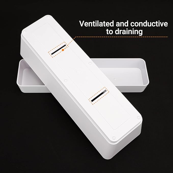 GREANER Window Boxes, 3 Pack 12x3.8 Inch Mixed Color Rectangle Herb Planters with Tray, Indoor Succulent Cactus Plastic Saucer Pot for Windowsill, Balcony, Office, Outdoor Garden (Black, White, Beige)