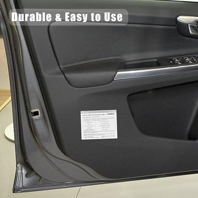 Goldenfox DOT Inspection Forms and Stickers. 50-Pack,3-Ply Carbonless Annual Vehicle Inspection Report (8.5" x 11.75") with 2-Ply Vinyl White Interior fmcsa Annual Inspection Sticker(5"x4")