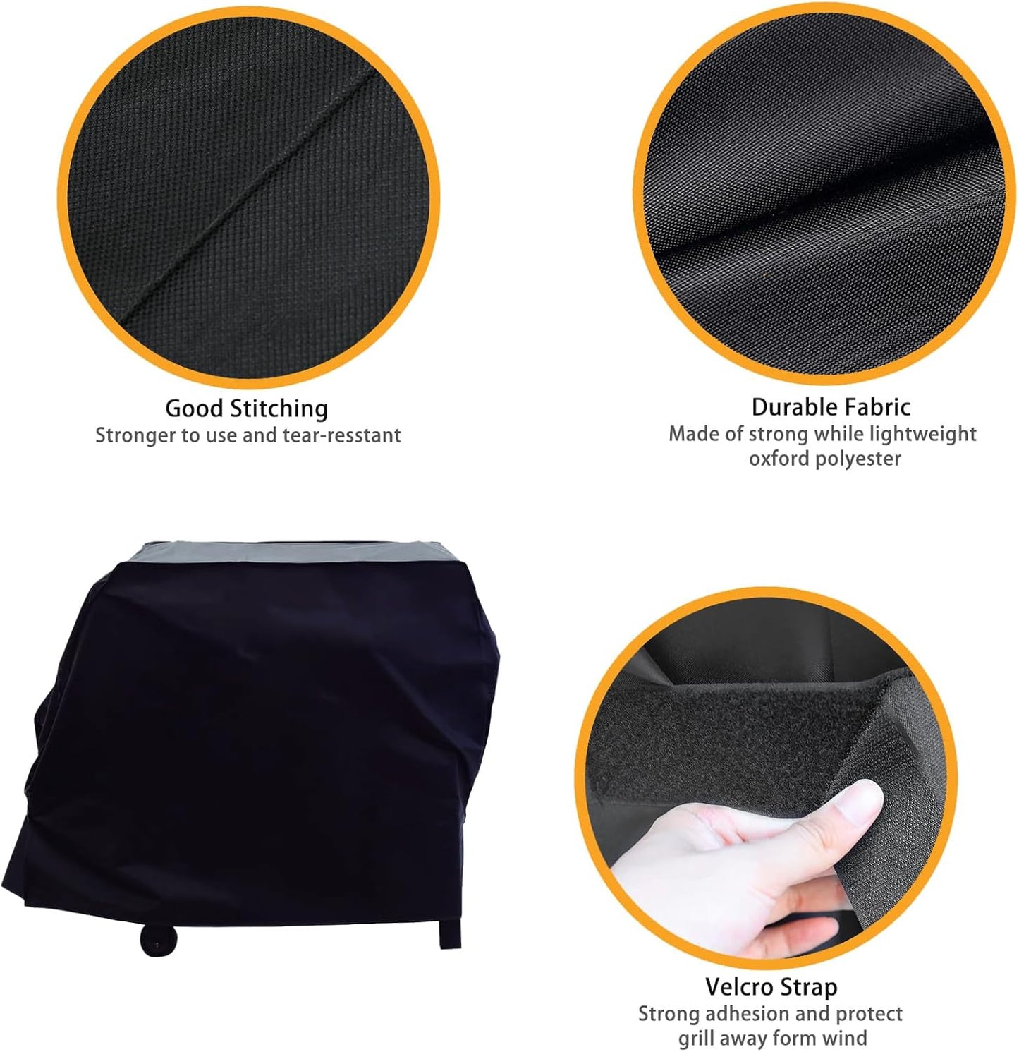 Grill Cover for Char-Griller Flat Iron 2 Burner Outdoor Gas Griddle Grill, 45 inch Outdoor Heavy Duty Waterproof UV Resistant Cover, Outdoor BBQ Accessories