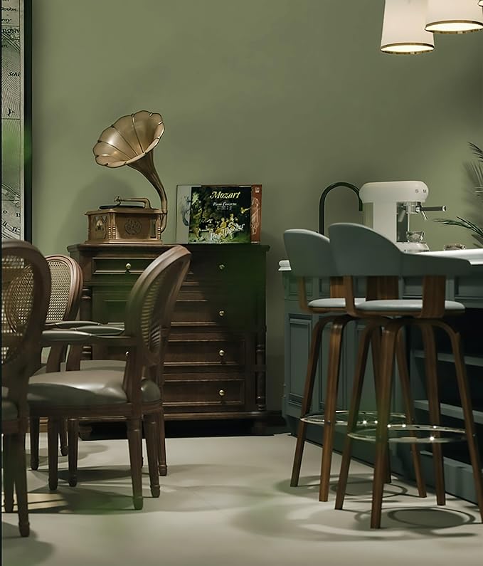 Dimoon 236''x17.7'' Green Peel and Stick Wallpaper Contact Paper Modern Self Adhesive Wall Paper Removable Renter Friendly Textured Solid Color Shelf Cabinet Vinyl Roll (236''x17.7'',Olive Green)