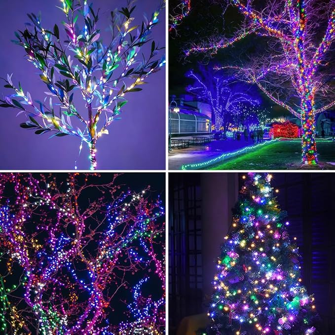 Fairy Lights Plug in,400FT 1200 LEDs Waterproof Led String Lights,Twinkle Light with 8 Modes Remote for Outdoor Indoor Christmas Wedding Birthday Garden Party Decorations,Multicolor