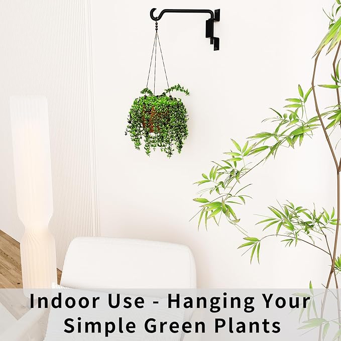 8 Inch 2 Pack Plant Hangers Outdoor, Wall Plant Hanger, Plant Hangers Indoor, Bird Feeder Hangers for Outside, for Bird Feeders, Planters, Lanterns, Wind Chimes, Home Decor