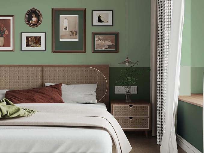 Dimoon 118''x23.6'' Green Peel and Stick Wallpaper Contact Paper Modern Self Adhesive Wall Paper Removable Renter Friendly Textured Solid Color Shelf Cabinet Vinyl Roll (118''x23.6'',Light Green)