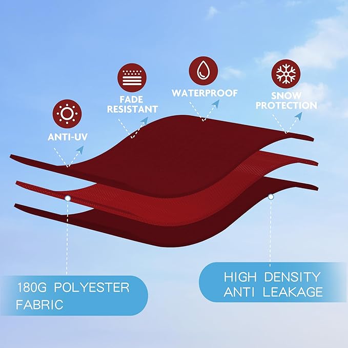 GREEN PARTY 15 ft Rectangle Patio Umbrella with Base Included, Double-Sided Table Umbrella with Crank, Large Outdoor Umbrellas for Patio Poolside Garden Backyard, Burgundy Red