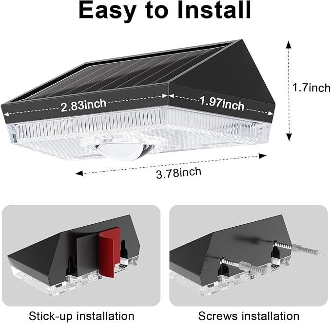 Ellasay Solar Fence Lights Outdoor: 10 Lighting Modes with RGB Solar Powered Deck Light - Waterproof IP65 - Led Lens Wall Decor for Garden Patio Backyard Porch 8 Pack