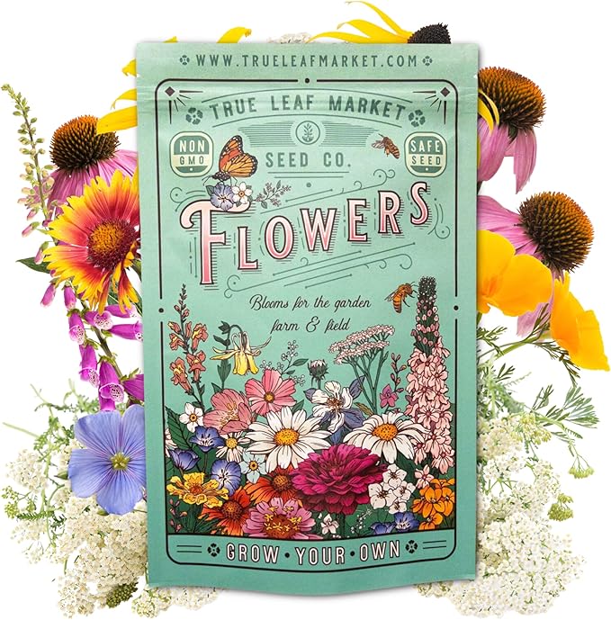 All Annual Wildflower Seeds Mix β 4 Oz, 4,000+ Seeds β 21 Varieties Including California Poppy, Indian Blanket, Scarlet Flax β Bulk Pollinator Wildflower Seed for Planting