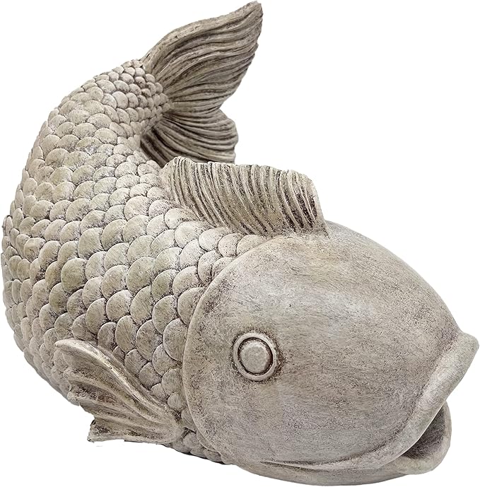 Fish Statues Gutter Downspout Extension Statues Garden Decoration,Resin Statue Outdoor Decor,Animal Downspout Diverter,Decorative Gutter Extension,3"×4" Downspout Extender Diverter Splash Block