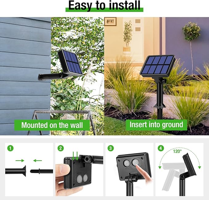 btfarm 4 Pack St Patricks Day Fairy Lights, 320LED 132FT Green Solar String Lights Outdoor Waterproof, 8 Modes Solar Twinkle Lights Irish Decorations for Tree Party Christmas Garden Yard Wedding