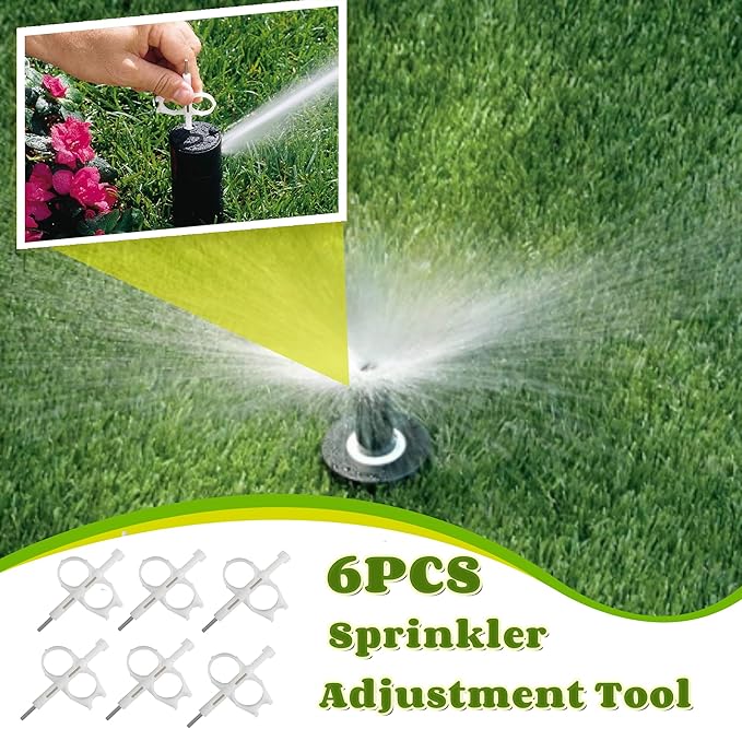 6 PCS Sprinkler Adjustment Tool Compatible with Hunter MP PGP Sprinkler Head, Spray Head Pull up Tool Kit Fit for Garden Lawn Irrigation System Repair