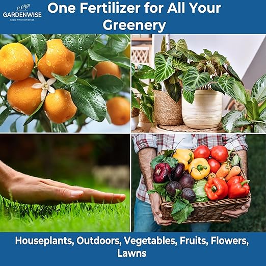 20-20-20 Water-Soluble Fertilizer โ Powder for Liquid Plant Food for Indoor & Outdoor Plants, Orchids, Vegetables, Lawns, Flowers โ 20 20 20 Fertilizer (8 oz)