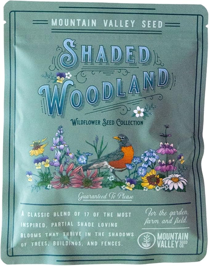 Wildflower Seed Bulk, 3 Oz. (80,000+ Seeds) β 19 Non-GMO Flower Seeds for Shade, Annual & Perennial Wild Flowers Mix for Partial Shade β Shade Tolerant by Mountain Valley Seed