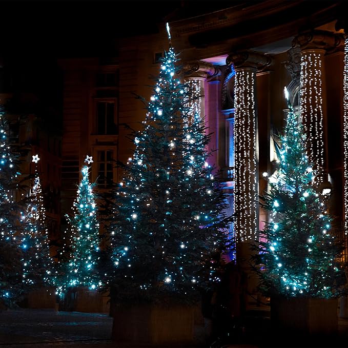 Christmas Lights,100 LED 39FT Outdoor/Indoor Christmas Lights Plug in with 8 Modes & Timer & Memory Function, Waterproof Christmas Lights Outdoor for Holiday Party Christmas Tree Decor