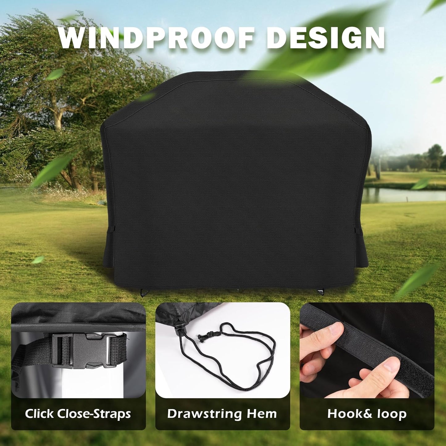 Grill Cover for Traeger Woodridge Elite Pellet Grill TFC97XLH, Outdoor Griddle Cover for Traeger Elite/Pro Pellet Smoker Grill, Waterproof BBQ Grill Cover for All Weather