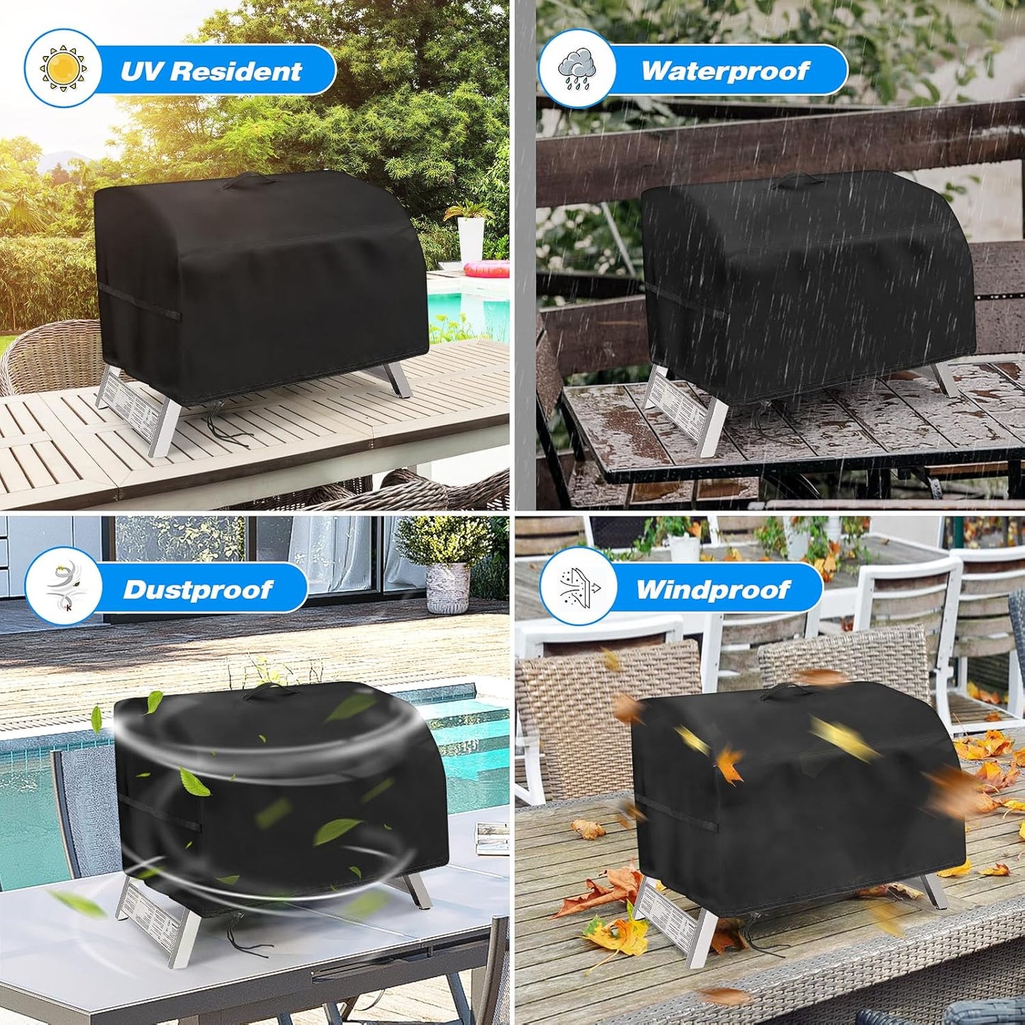 Grill Cover for Char Broil Grill2Go X200 Portable Propane Gas Grill,Waterproof Small Table Top BBQ Grill Cover,Heavy Duty 600D Outdoor Tabletop Grill Cover