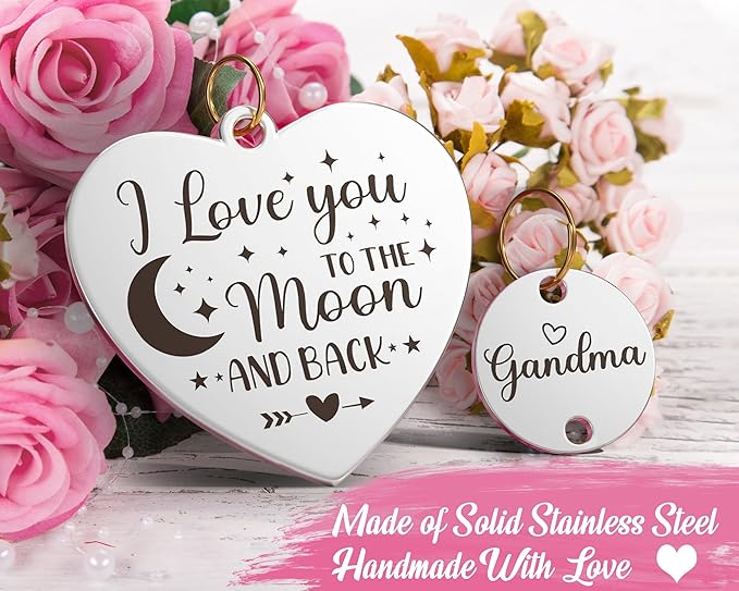 Best Grandma Gifts, for Grandma Nana from Granddaughter Grandchildren Grandkids, Unique Grandma Birthday Gifts for Nana Gigi Grandmother New Grandma Gifts Moon Crystal Suncatcher