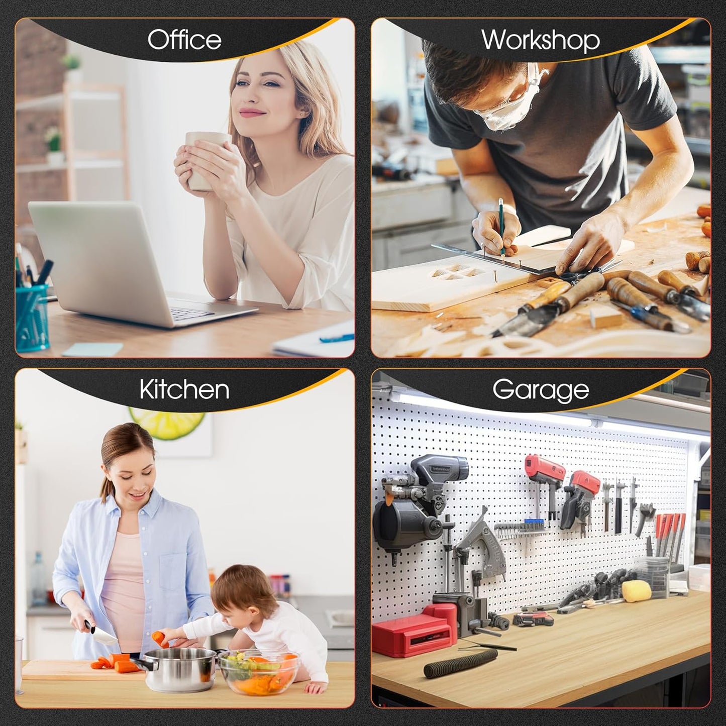 48” Adjustable Workbench,Heavy Duty Wood Work Bench 2000 Lbs Load Capacity,Work Table for Garage, Workshop, Office, Home