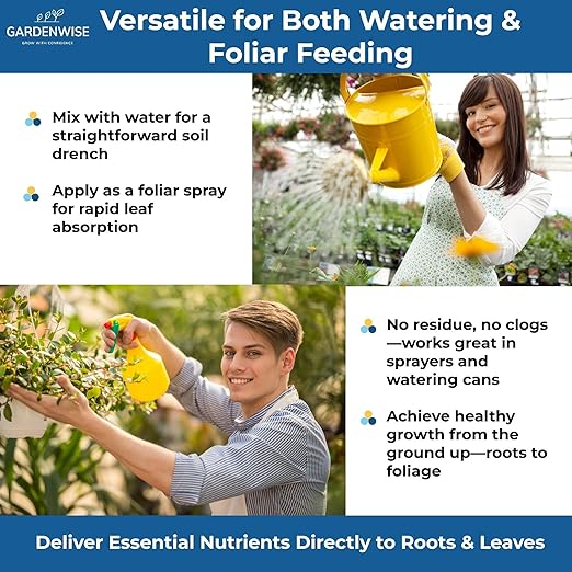 20-20-20 Water-Soluble Fertilizer โ Powder for Liquid Plant Food for Indoor & Outdoor Plants, Orchids, Vegetables, Lawns, Flowers โ 20 20 20 Fertilizer (8 oz)