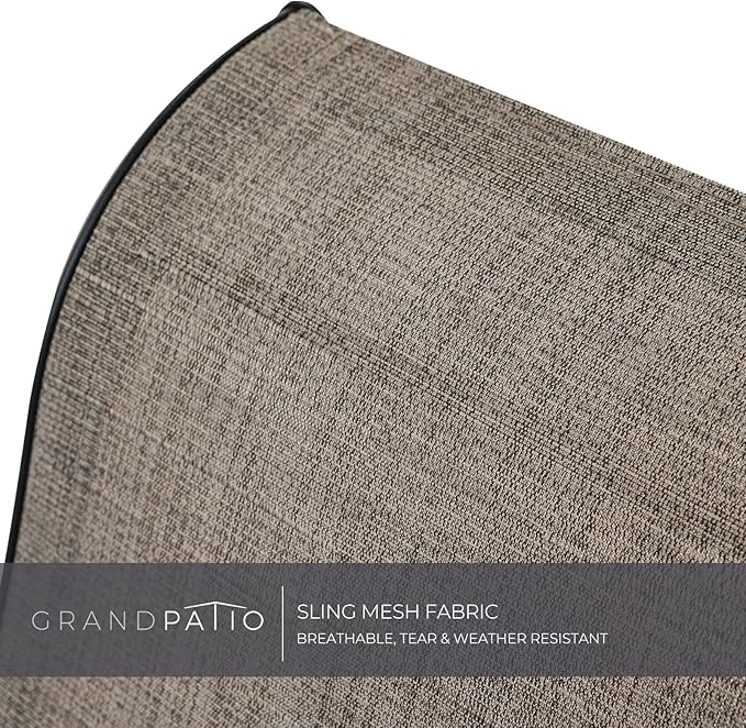 Grand patio Outdoor Swivel Dining Chairs 4-Piece Patio Dining Chairs Set Mesh Sling Patio High Back Swivel Rockers, Mixed Coffee