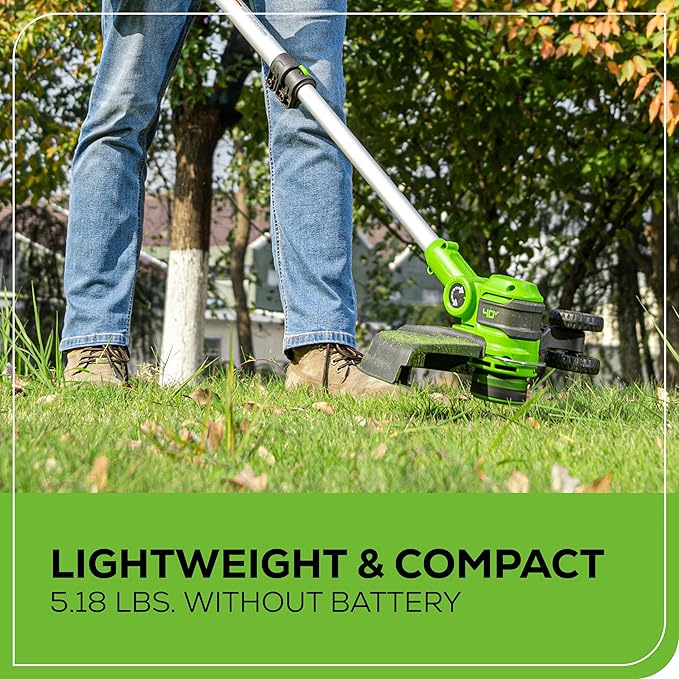 Greenworks 40V 13-Inch Cordless String Trimmer / Edger (Gen 2), Battery and Charger Not Included