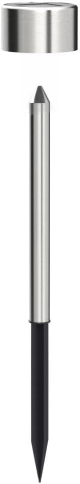 GIGALUMI Solar Pathway Lights 12 Pack, Stainless Steel IP44 Waterproof Auto On/Off Outdoor LED Pathway Landscape Solar Lights for Garden, Yard, Patio, Path and Walkway. (Cold White)