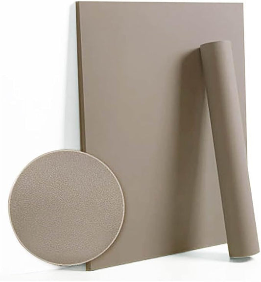 Dimoon 78.7''x17.7'' Etoupe Peel and Stick Wallpaper Contact Paper Modern Self Adhesive Wall Paper Removable Renter Friendly Textured Solid Color Shelf Cabinet Vinyl Roll (78.7''x17.7'',Etoupe)