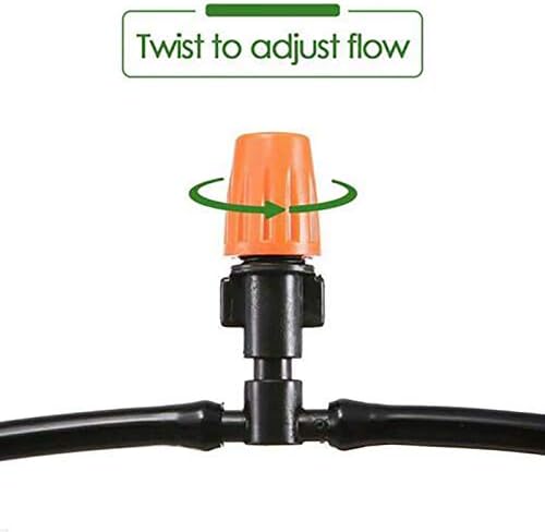 Drip Irrigation kit Plant Watering System Gravity Fed Irrigation Water Drip Setfor Garden Greenhouse Yard Lawn Home or Vacation Use 5M 8/11" Tube 10 Nozzles