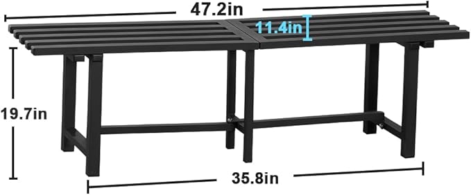 Chic & Robust 300 LBS Capacity Aluminum Plant Stand - Your Indoor & Outdoor Plant Display Solution, Size: L47.2 x W11.4 x H19.7 inch.
