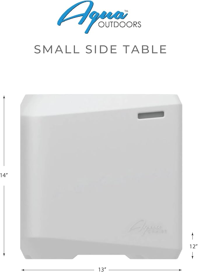 Classic White-Blue - in-Pool Chaise Set – Includes Two Chaises, Two Headrest Pillows, and One Poolside Table – for Ledges Up to 9” - Aqua Outdoors