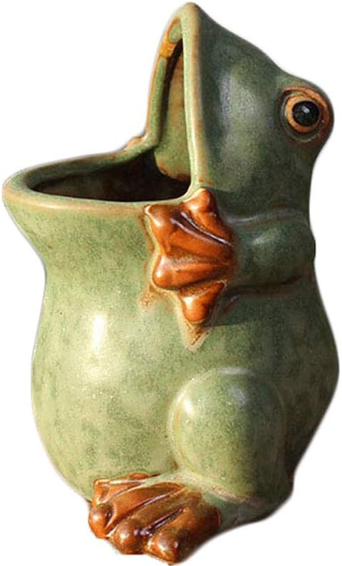 Ceramic Frog Shaped Plant Pot/Bonsai Pot/Flower Pot/Succulent Planter Multipurpose Pot