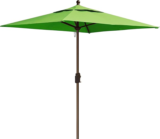EliteShade USA 10-Year-Non-Fading 6x6Ft Square Market Umbrella Patio Outdoor Table Umbrella with Ventilation, Macaw Green