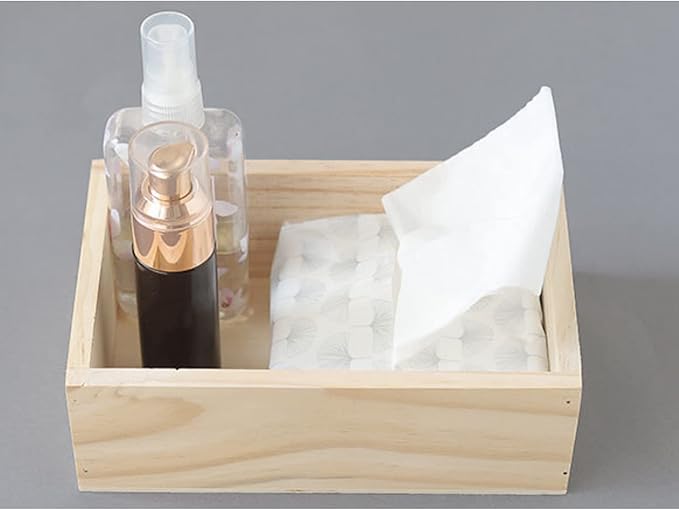 7.5" × 5" × 2.4" Wood Succulent Planter Plant Container Box Window Boxes Rectangular Flower Bed Pot Storage Box for Indoor Outdoor Home Venue Decor