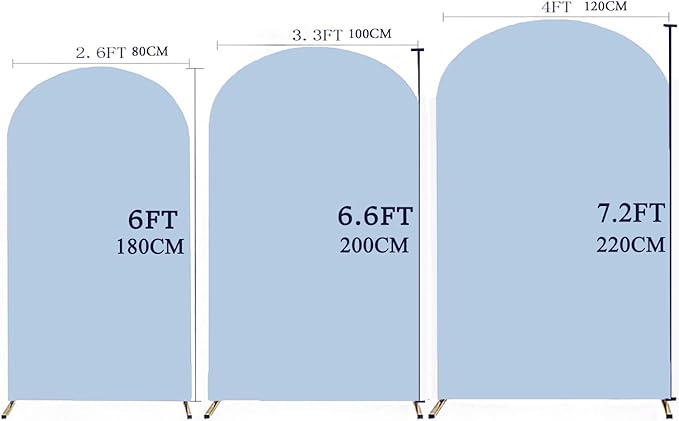 7.2 FT Arch Backdrop Cover, JFDYDM Baby Blue Wedding Arch Cover 7.2 FT, Baby Blue Chiara Backdrop Cover for Party Baby Shower Proposal Birthday