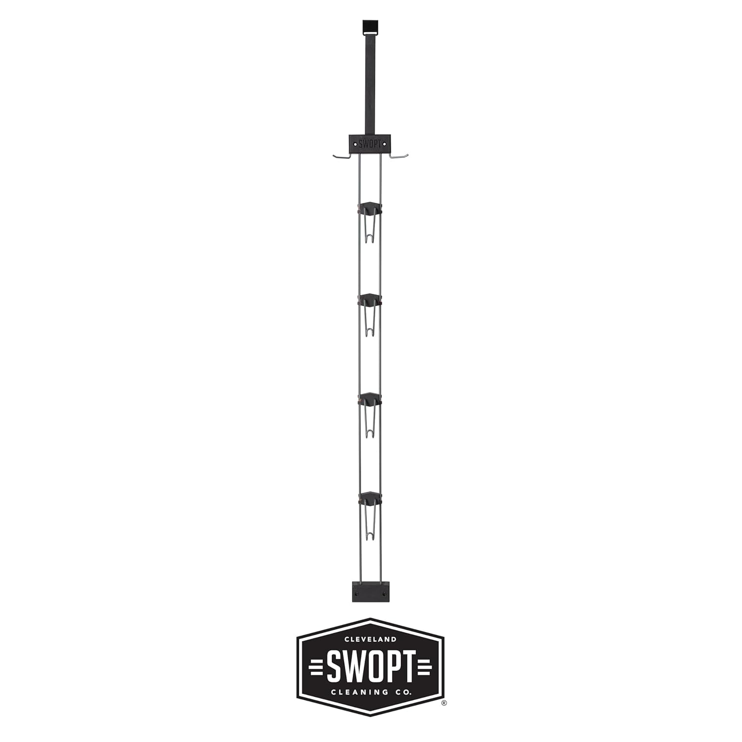 SWOPT 7-Piece Ultimate Indoor Kit — Includes 48” and 60” Wooden Handles, Dust Mop, Cotton Mop, Angle Broom, Flexible Duster, Window Squeegee, and Organizer — Everything You Need to Clean Indoors
