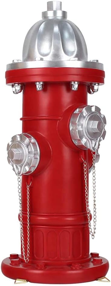 Fake Fire Hydrant for Dogs to Peed on, Dog Fire Hydrant Pee Post, 17.5" Backyard Decor Outdoor Statues Firefighter Gifts for Men (17.5")