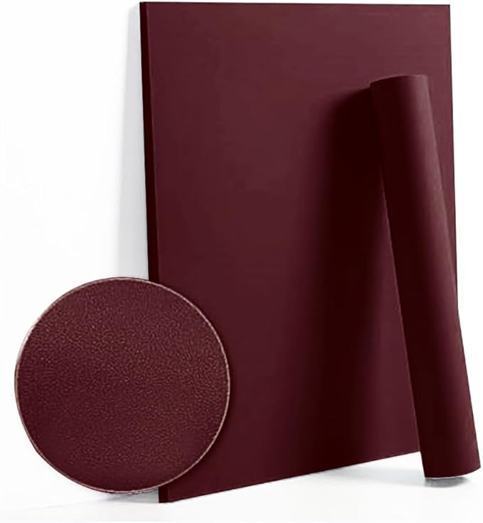 Dimoon 78.7''x17.7'' Red Peel and Stick Wallpaper Contact Paper Modern Self Adhesive Wall Paper Removable Renter Friendly Textured Solid Color Shelf Cabinet Vinyl Roll (78.7''x17.7'',Retro Red)