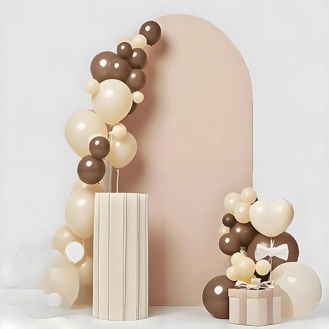 6FT Nude Arch Backdrop Cover, Wedding Arch Cover, Khaki Covers Stretchy Backdrop for Party Celebration Decoration