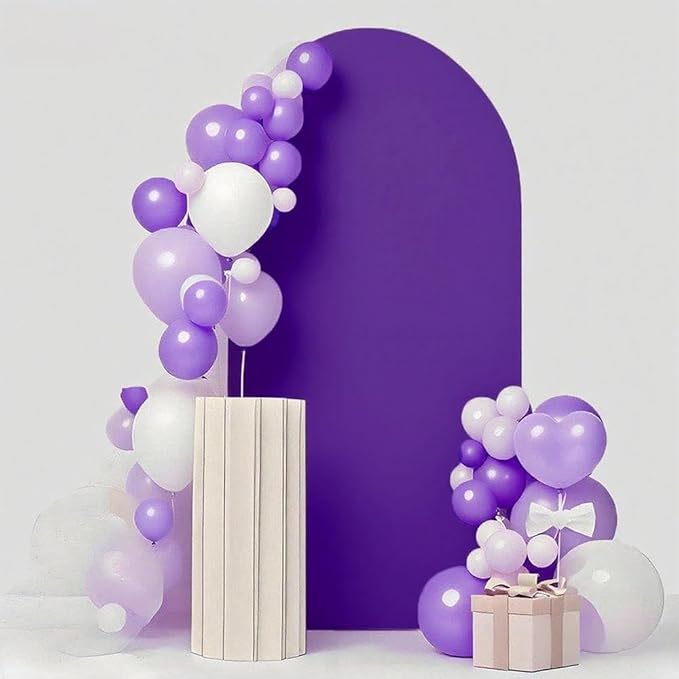 6.6FT Two-Sided Purple Arch Backdrop Cover, Wedding Arch Covers, Purple Backdrop Cover for Party Gender Reveal Birthday Party Decor
