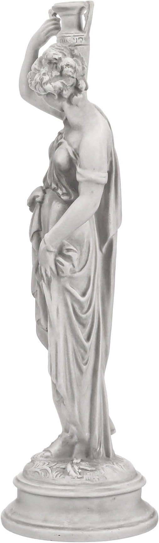 Design Toscano Dione the Divine Greek Water Woman Indoor/Outdoor Garden Statue, Medium, 22 inches tall, Cast Stone Resin, Antique Stone Finish