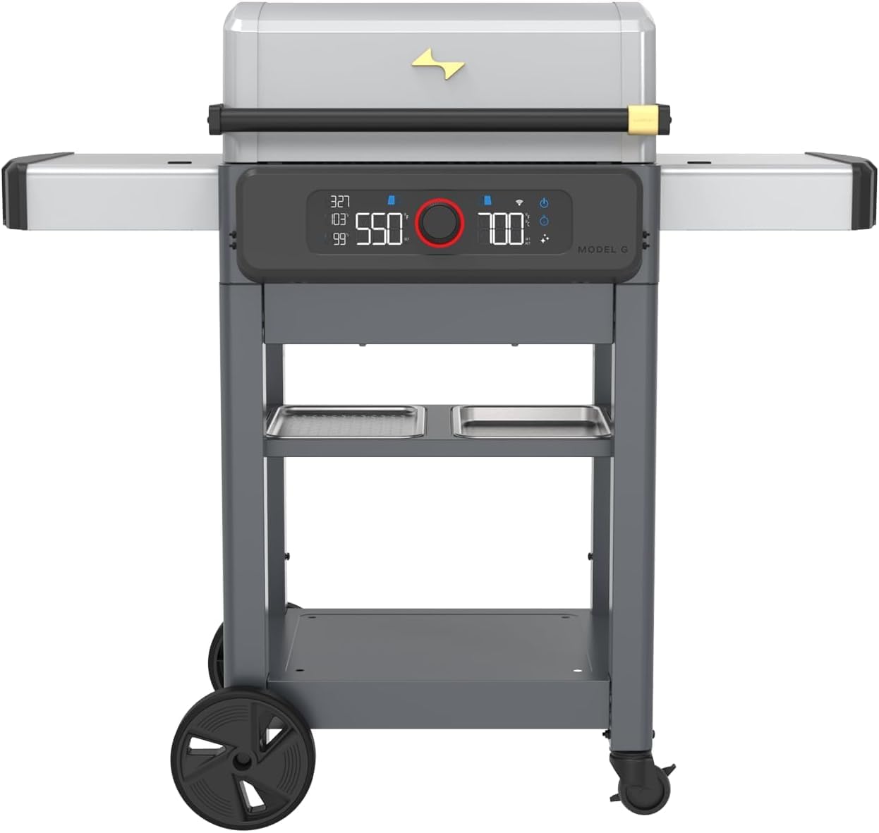 Current® Model G Dual Zone Grill, Smart Electric Outdoor Grill with 200°F to 700°F Range for Searing & Roasting, Digital Precision, Independent Heat Zones, Apartment-Friendly & Weather-Resistant