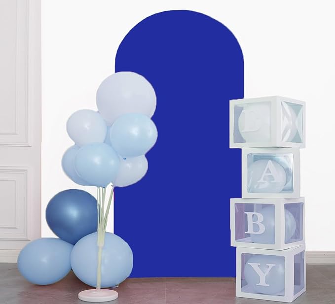 6FT Royal Blue Wedding Arch Cover, Royal Blue 6 FT Arch Backdrop Cover, Royal Blue Chiara Backdrop Cover for Wedding Birthday Party Celebration Decoration