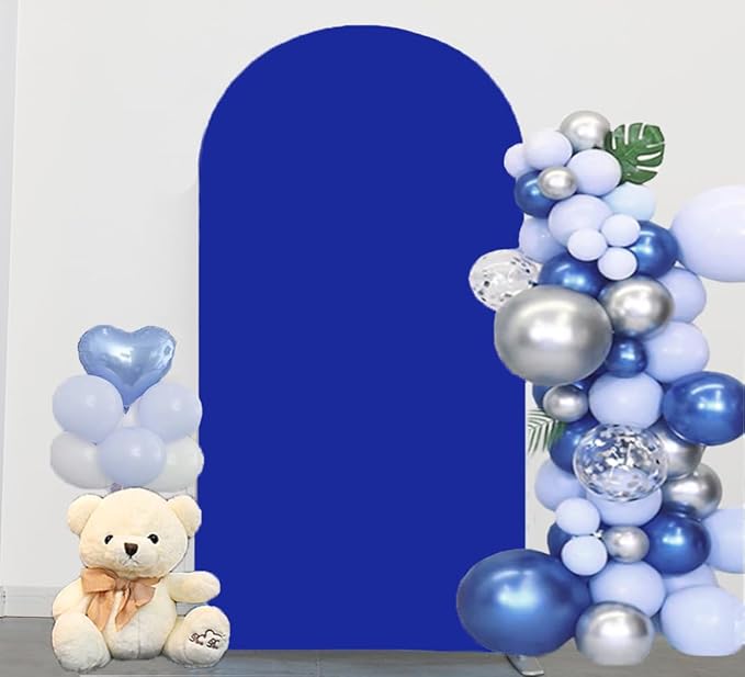 6FT Royal Blue Wedding Arch Cover, Royal Blue 6 FT Arch Backdrop Cover, Royal Blue Chiara Backdrop Cover for Wedding Birthday Party Celebration Decoration