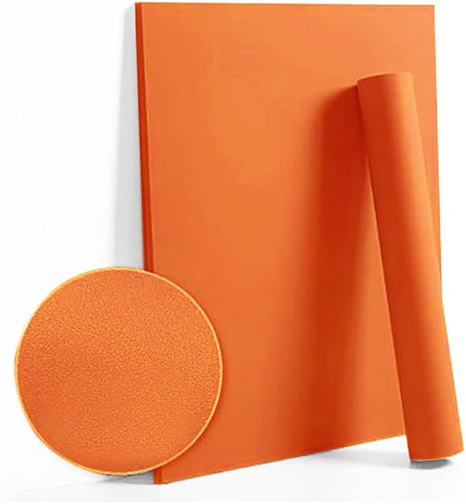 Dimoon 393''x17.7'' Orange Peel and Stick Wallpaper Contact Paper Modern Self Adhesive Wall Paper Removable Renter Friendly Textured Solid Color Shelf Vinyl Roll (393''x17.7'',Tropical Orange)