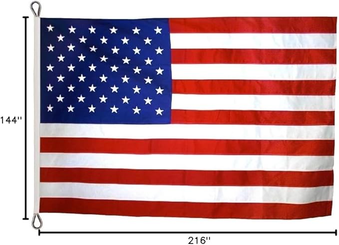 Annin Flagmakers (2360) SolarGuard Nyl-Glo American Flag, Made in USA, 12 x 18 Feet, Nylon