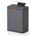 Mbillion Kitchen Compost Bin Hanging Trash Can with Lid 2.1 Gallon Stainless Steel Garbage Can for Kitchen Cabinet Door Mounted Trash Can Under Sink Door RV Bathroom,Brushed Black