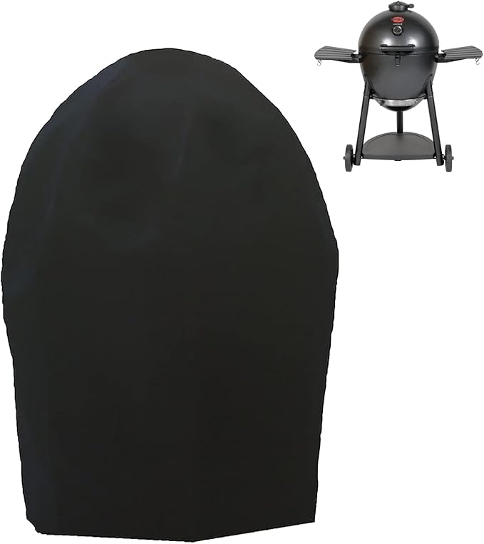 Grill Cover for 6755 Char-Griller Akorn Kamado Charcoal Grill Smoker and Premium Kettle, for Cuisinart CGG-999, 600D Heavy Duty Waterproof UV Resistant Cover, Outdoor Barbeque Grill Accessories