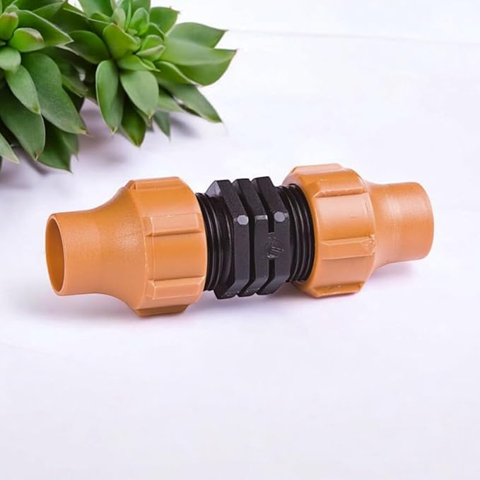 DIG C53 1/2" Universal NUTLOCK Coupling | Connects Two Sizes of 1/2" Drip Tubing (.630 OD to .710 OD) | Durable, Leak-Proof, Reusable Fitting for Drip Irrigation Systems